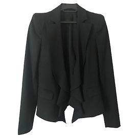 Pinko Jacke Schwarz Viscose Größe S Schwarz