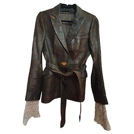 Autre Marque Isaac Sellam Brown Leather Jacket Brown