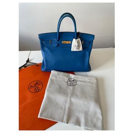 Hermès-Birkin 40-Azul
