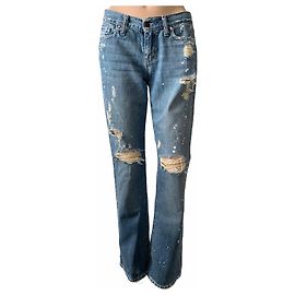 Abercrombie & Fitch Pantalones Blanco Azul