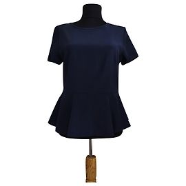 Blusa DKNY in seta blu navy Blu Blu navy