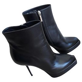 Stivaletti Dior in pelle nera Nero