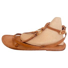 Rouje Alix leather sandals Light brown