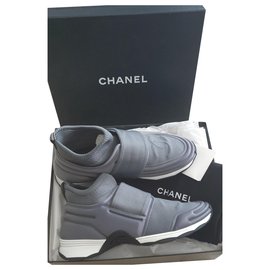 Chanel-Turnschuhe-Anthrazitgrau