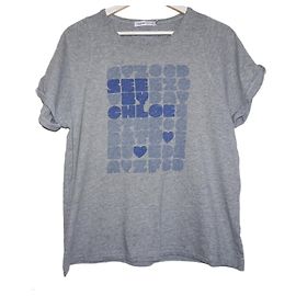 See by Chloé VER POR CHLOÉ LOGO TEE Cinza