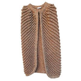 Chloé-Chloé fall cashmere knit cape 2010 Taille XS-Brown