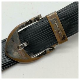 Louis Vuitton-Black Epi Leather Ceinture Belt-Other
