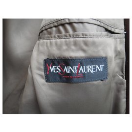 Yves Saint Laurent-vintage Yves Saint Laurent jacket size M-Dark brown