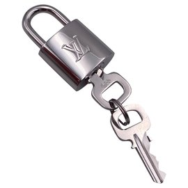 Louis Vuitton-Silver silver padlock 449-Silvery