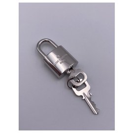 Louis Vuitton-Silver silver padlock 449-Silvery