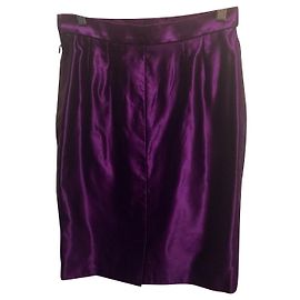 Yves Saint Laurent Saia de cetim roxo YSL, Glamorous Roxo escuro