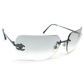 Chanel sunglasses 4017 LOGO CC STRASS BLACK METAL SUNGLASSES BOX Black