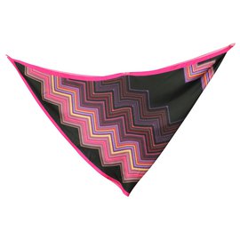 Missoni Bufanda triangular estampada rosa Rosa