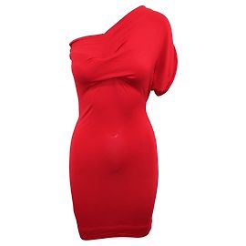 Vivienne Westwood Anglomania Rotes Kleid mit einem Ärmel Rot