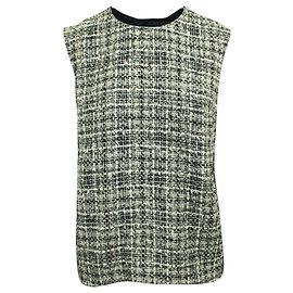 Lanvin Ärmelloses Tweed-Top Weiß