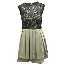 Karen Millen Pailletten Abendkleid Schwarz