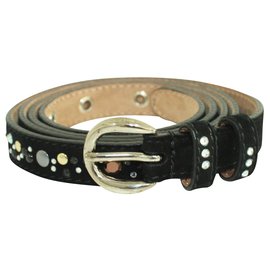 D&G-Black Belt with Embellishments-Black