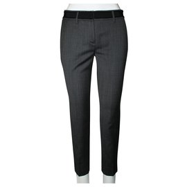 Prada-Pantalones de oficina gris oscuro-Gris