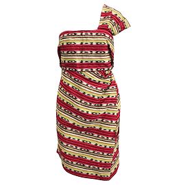 Carven Vestido estampado africano Outro