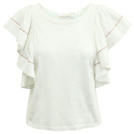 See by Chloé Top branco com babados Branco