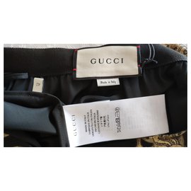 Gucci-JUPE EN SOIE GUCCI-Noir