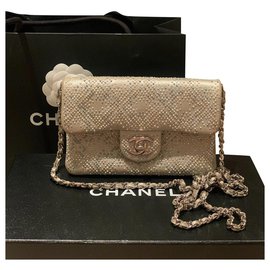 Chanel-Mini bolsa tiracolo Chanel-Bege