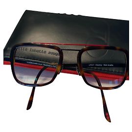 Autre Marque Scamby Sonnenbrille Schwarz Schildpatt Kunststoff Schwarz Rot