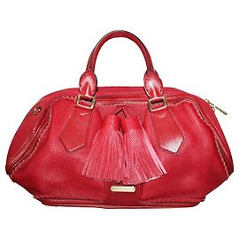 Burberry Prorsum Dark Red Shrimpton Tote Red