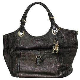 Dior Grand cabas en cuir noir Cannage Bee Noir