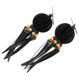 Orecchini Lanterna in Resina Nera Marni Nero D'oro