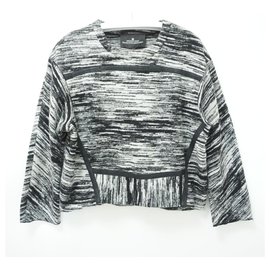Designers Remix TEZA SWEAT Schwarz Weiß Grau