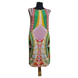 Autre Marque Vestito Piu Piu in Viscosa ed Elastan Multicolore