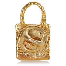 Céline-Celine Gold Gold-Tone Brooch-Golden