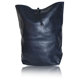Jil Sander Leather Lunch Box Bag Blue