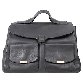 Victoria Beckham Black Leather Harper Tote Black
