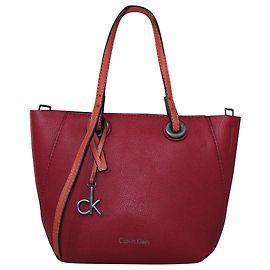 Calvin Klein Bolsa de ombro de couro vermelho Vermelho