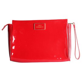 Autre Marque-Patent Red Clutch-Red