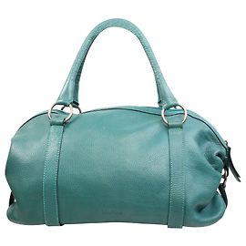 Max Mara Sac à main en cuir vert Vert