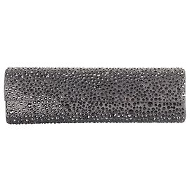 Rodo Pochette di cristallo nera Nero