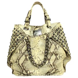 Pierre Balmain Python Studs Tote Grey