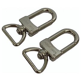 Louis Vuitton 2 moschettoni carabiner acciaio Argento