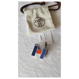 Hermès-BRACELET HERMES EN CUIR + BOUCLE JEUX DE POINTS-Multicolore