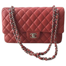 Chanel-Classic Timeless mittlere Klappe-Rot