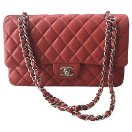 Chanel-Classic Timeless medium flap-Red