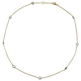 inconnue Collar canalón de oro amarillo, blanco y diamantes. Otro