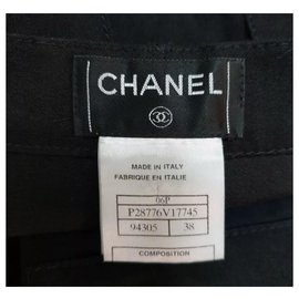 Chanel-Chanel Black Denim Bermudas Shorts Sz 38-Black
