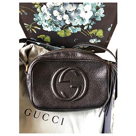 Gucci Black Leather Handbag Black