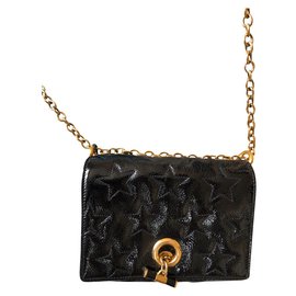 Sac Yves Saint Laurent Noir en Cuir Vernis avec Étoiles Noir