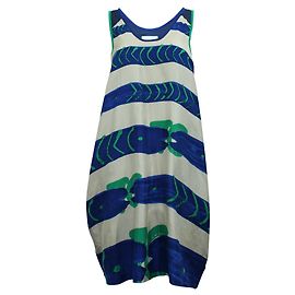 Tsumori Chisato Blue Print Summer Shift Dress Blue