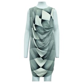 Zimmermann-Optic Print Drape Effect Dress-Other